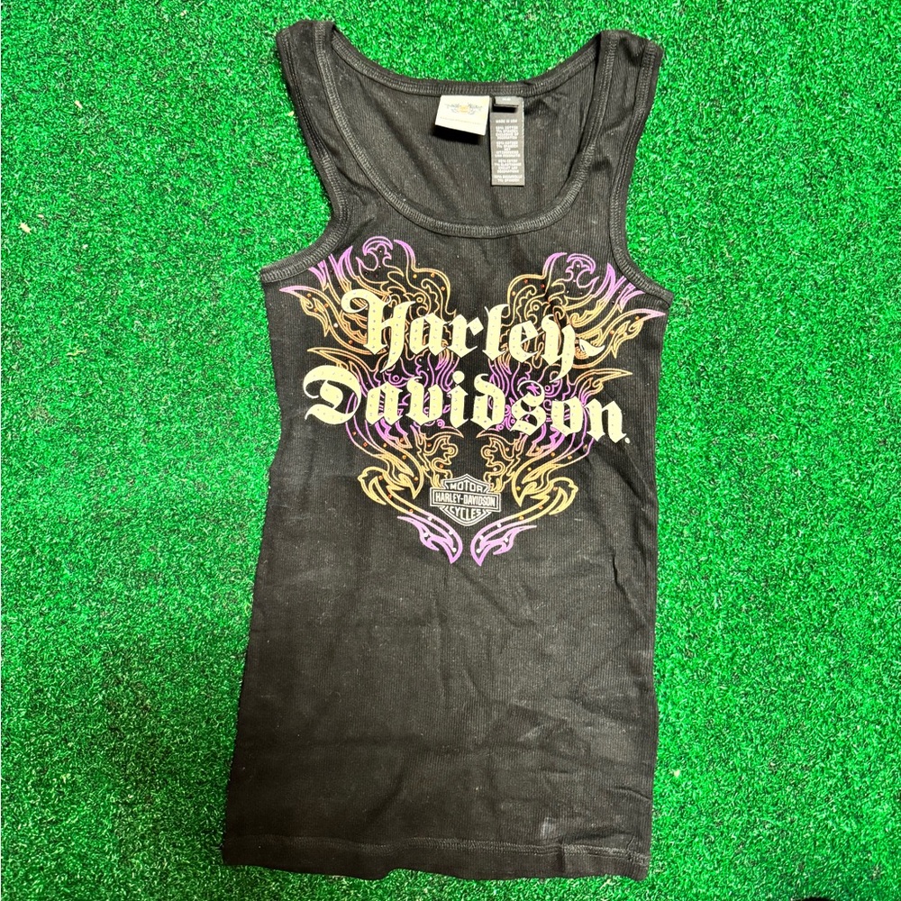 Harley-Davidson Black Tank Top SZ XS